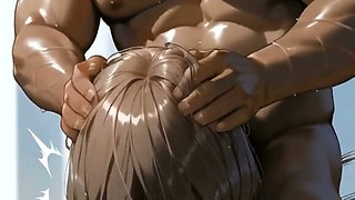 Anime Interracial Cuckold - Slutty Wives Take Several Big Black Cocks