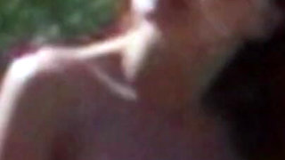 Amateur in the nude sunbath covered