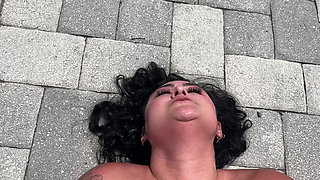 BBW Takes Monster Cock in Her Ass at the Pool