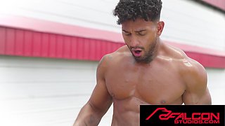 Naughty Jock Takes Tractor Tire Challenge And Barebacks Hun