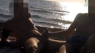 French Teacher Risky Public Masturbation Caught on Crowded Beach Helps Squirt Extreme Cumshot