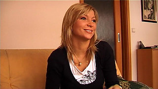 Horny Blonde MILF Smiles Seductively Ready for Filthy Fun