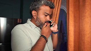 The shameless masseur fucks his client practically in front of her husband!
