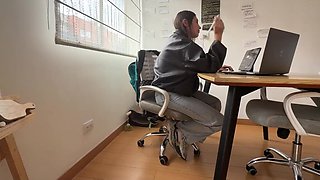 My lesbian colleague licks my pussy during a work day