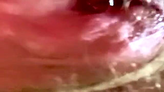 Cspot Sneak Peek of Dripping Hairy Pussy From Below