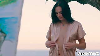 Sexy Naked Brunette Enjoys An Intense Outdoor Poolside Session