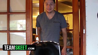 TeamSkeet - Tiny And Slim Ebony Babe Gets Her Black Twat Plowed Hard By Her Horny Neighbor - Hd