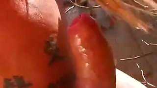 Tattooed big ass chick loves deepthroat and anal fuck