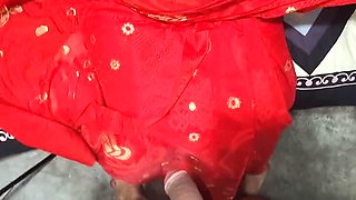 Bangladeshi Red Saree Sex Video with Bangla Voice - Hot Homemade Blowjob & Doggy Style